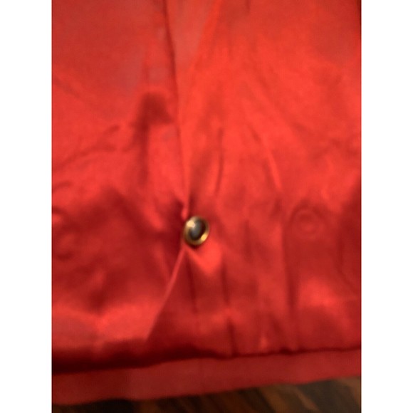 Vintage Bob Mackie Burnt Orange Suit, Blazer Pants 2 Gold Sparkle Shells Size L - Picture 3 of 11